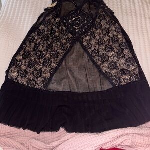 Free People Black Lace Mini Dress